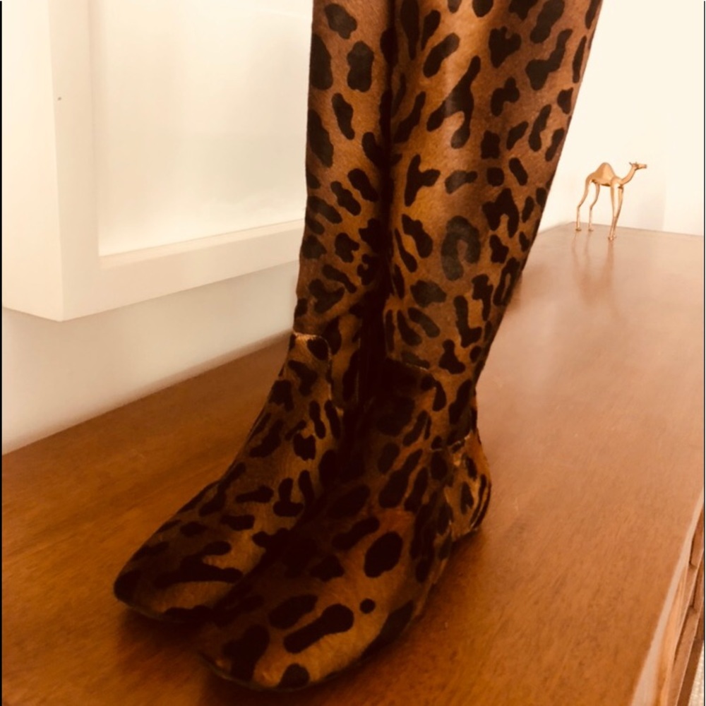 Christian Louboutin Tounoir Pony Hair Leopard Boots
